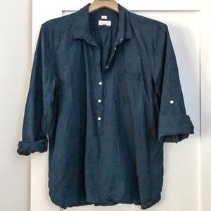 LOFT: softened tunic top (navy blue)